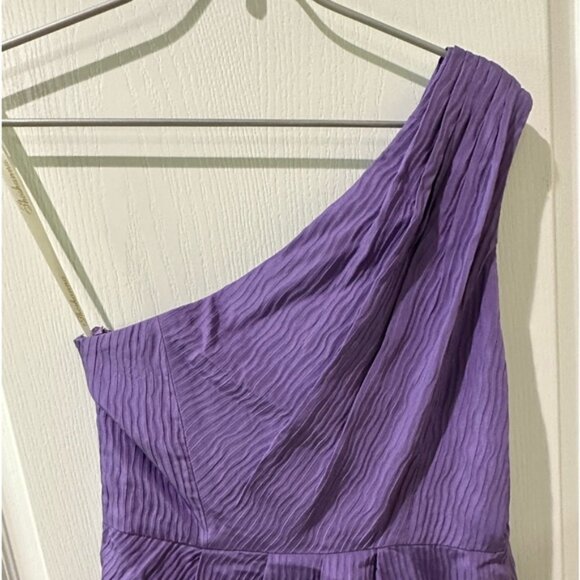 Shoshanna Lavender One Shoulder Silk Dress - Picture 8 of 13